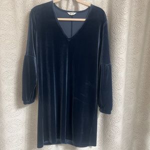 Madewell  navy velvet dress